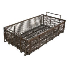Industrial metal mesh container with handles, 60 available