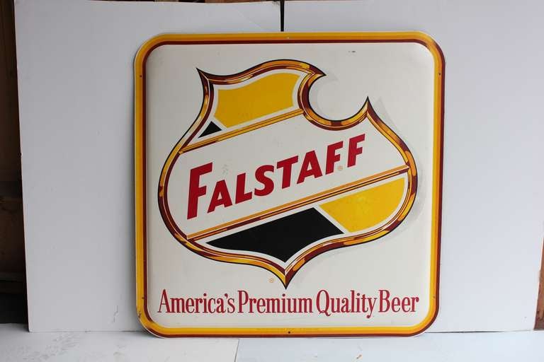 1950's original American metal Falstaff Beer advertising sign.