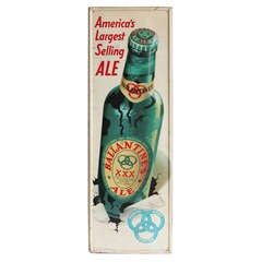 1950's Embossed Metal Ballantine's Beer Sign