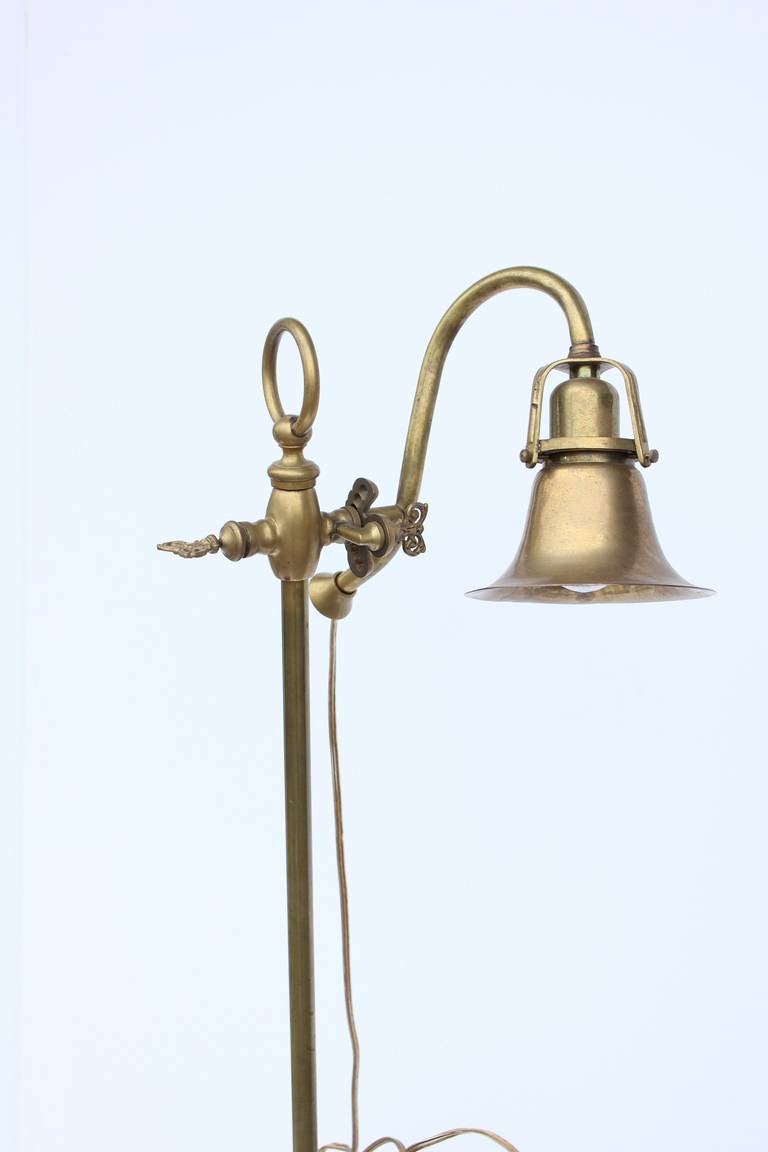 Antique Library Brass Floor Lamp 1