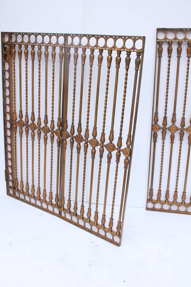 American Antique Solid Bronze Three-Panel Gate