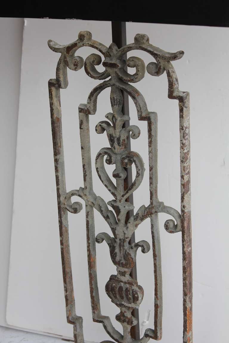 American Pair Of Tall Decorative Wrought Iron Table Lamps