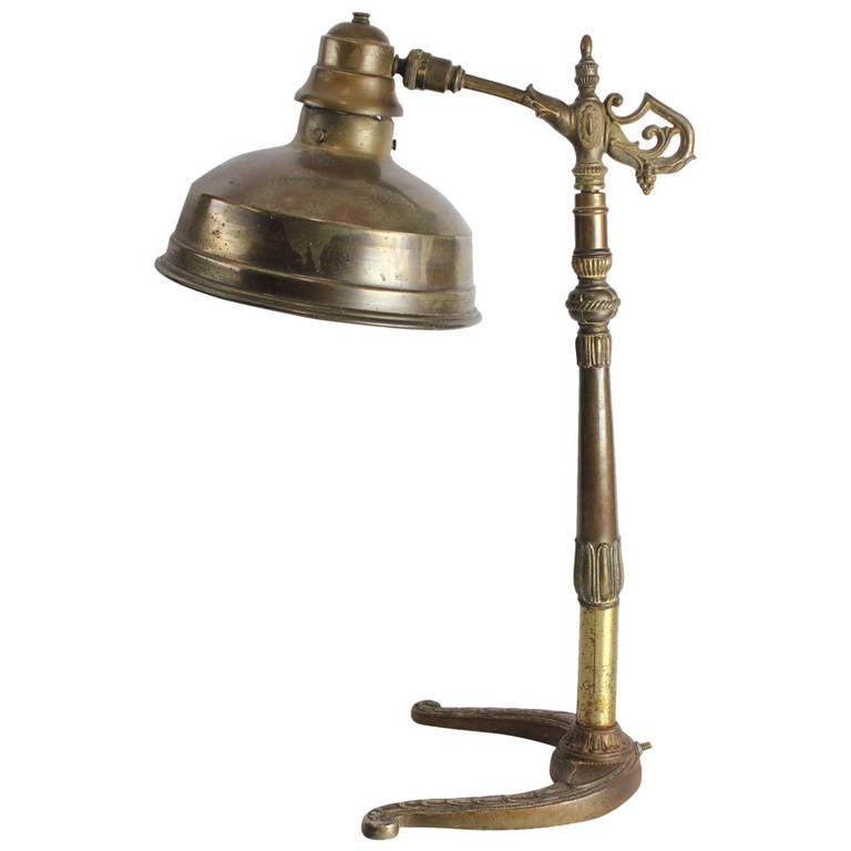 Antique Brass Desk Lamp at 1stDibs