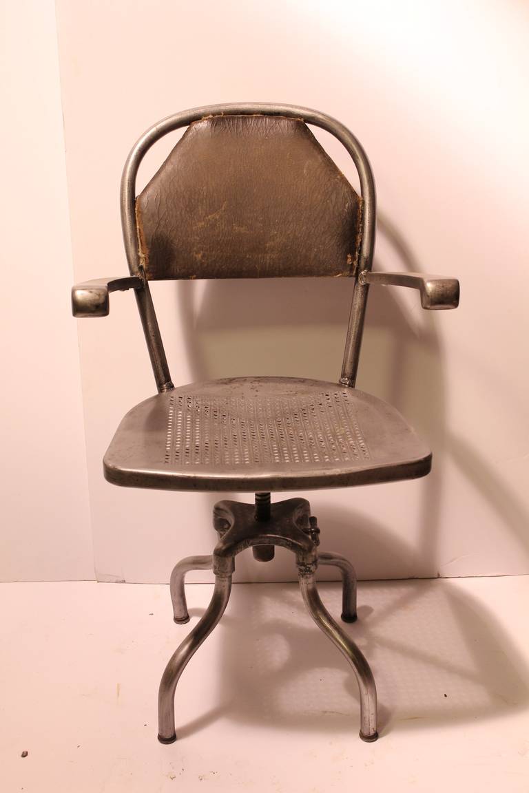 1930's Industrial Metal Desk Chair