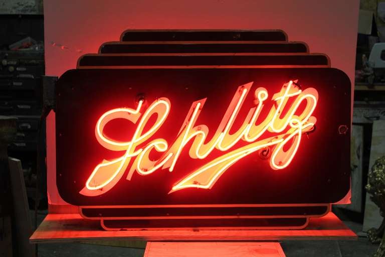 Art Deco double sided neon 