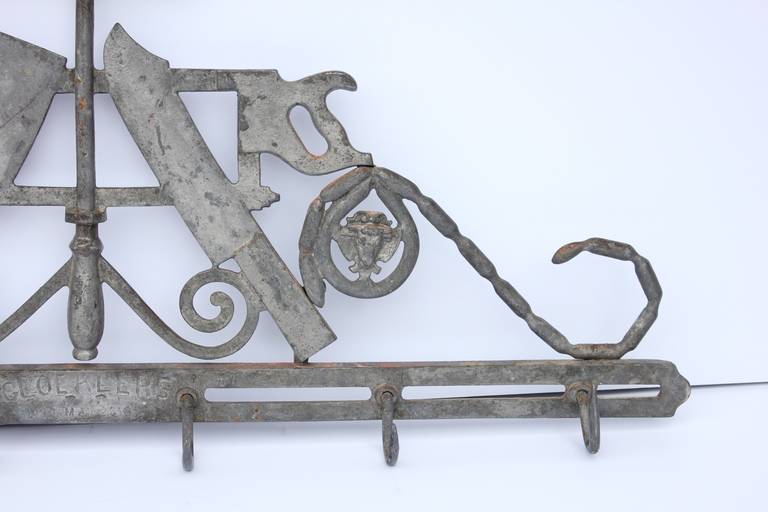 19th Century Rare Antique Cast Iron Butcher Trade Sign By Gloekler