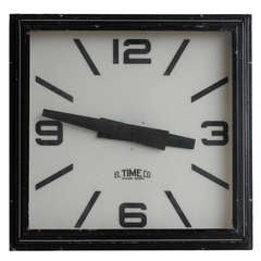 Large Used Wall Clock by El Time Co