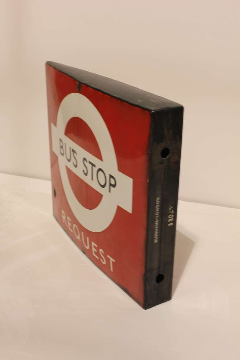 vintage bus stop signs for sale