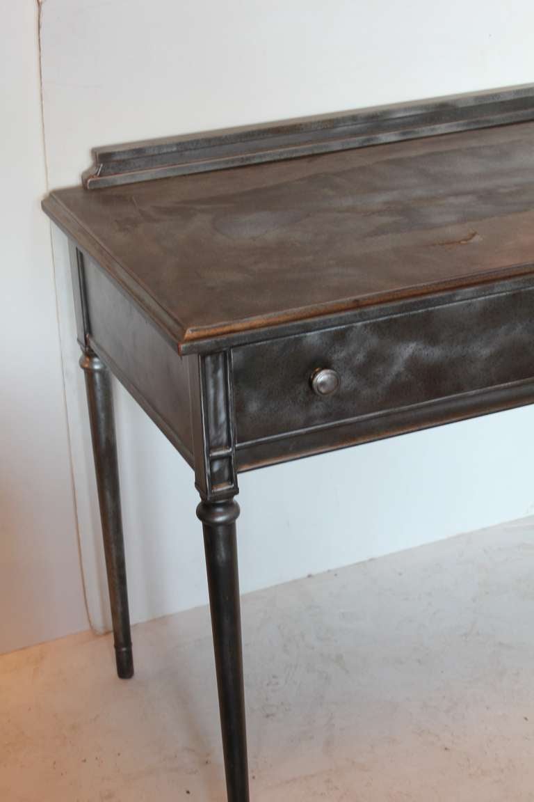 Great vintage newly refinished metal desk by Simmons
