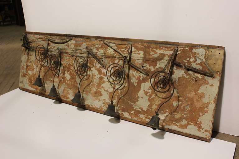 Antique Folk Art Byron Mechanical Bells