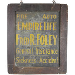 Antique Tin Insurance Sign