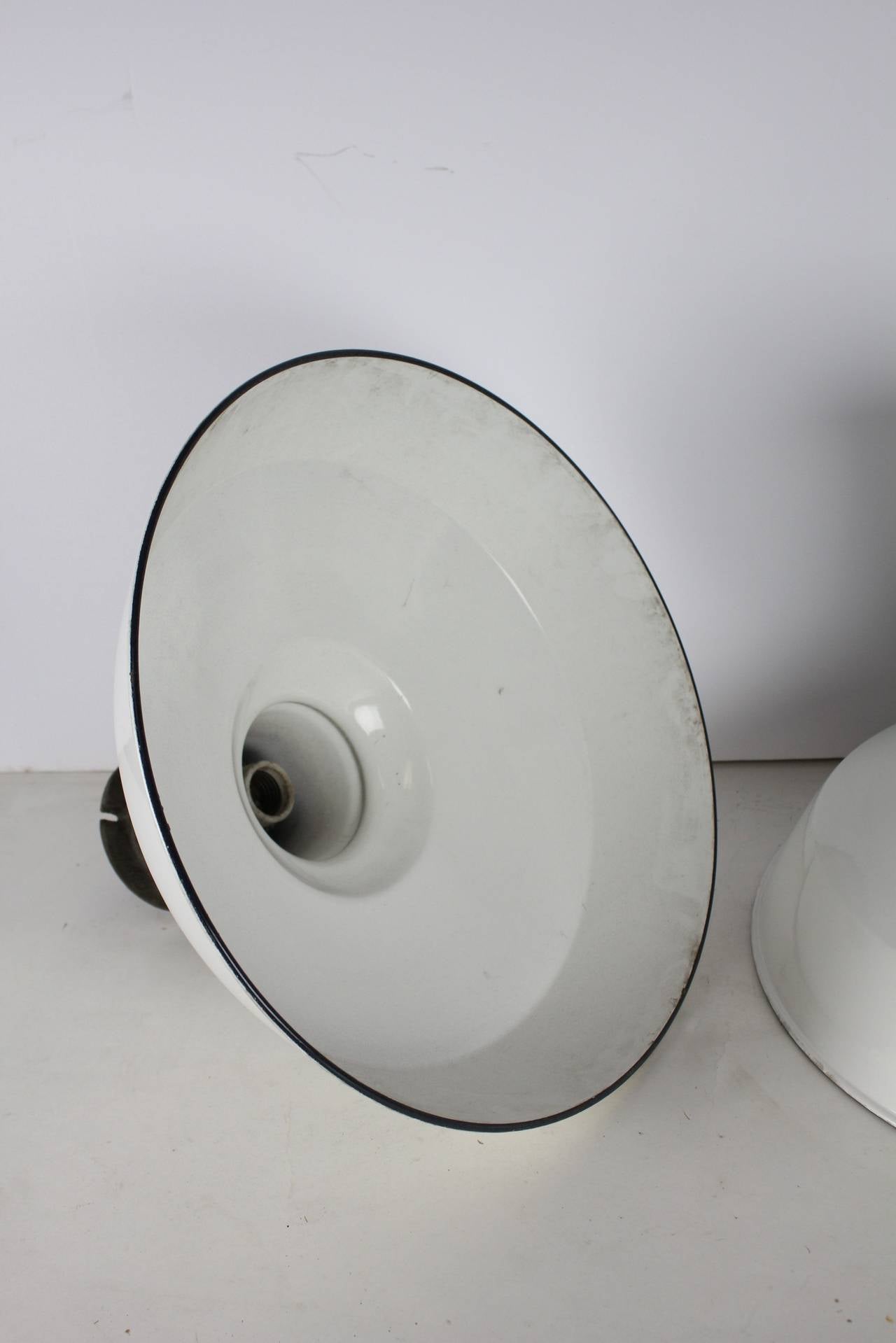 Vintage White Enamel Industrial Pendant Lighting, more avaibale