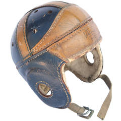 Vintage 1930s Leather Football Helmet