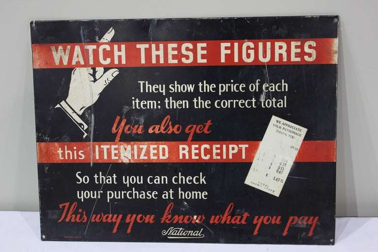 1930's original American advertising sign 