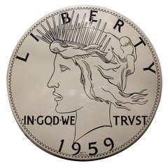 Vintage 1950
s Original Porcelain One Dollar Sign