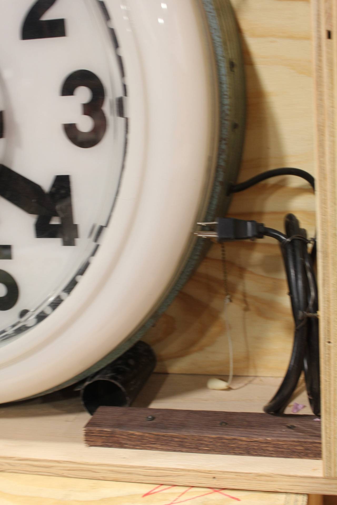 Metal 1930s Neon Cleveland Wall Hanging Clock
