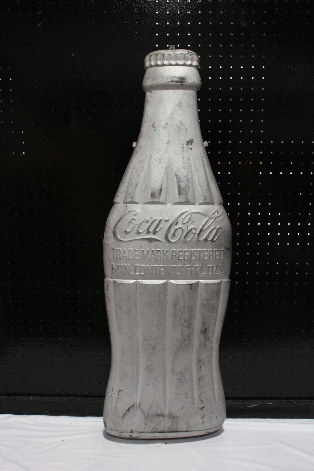 1930s original metal Coca Cola bottle sign.