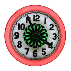 Vintage 1930s Neon Cleveland Wall Hanging Clock