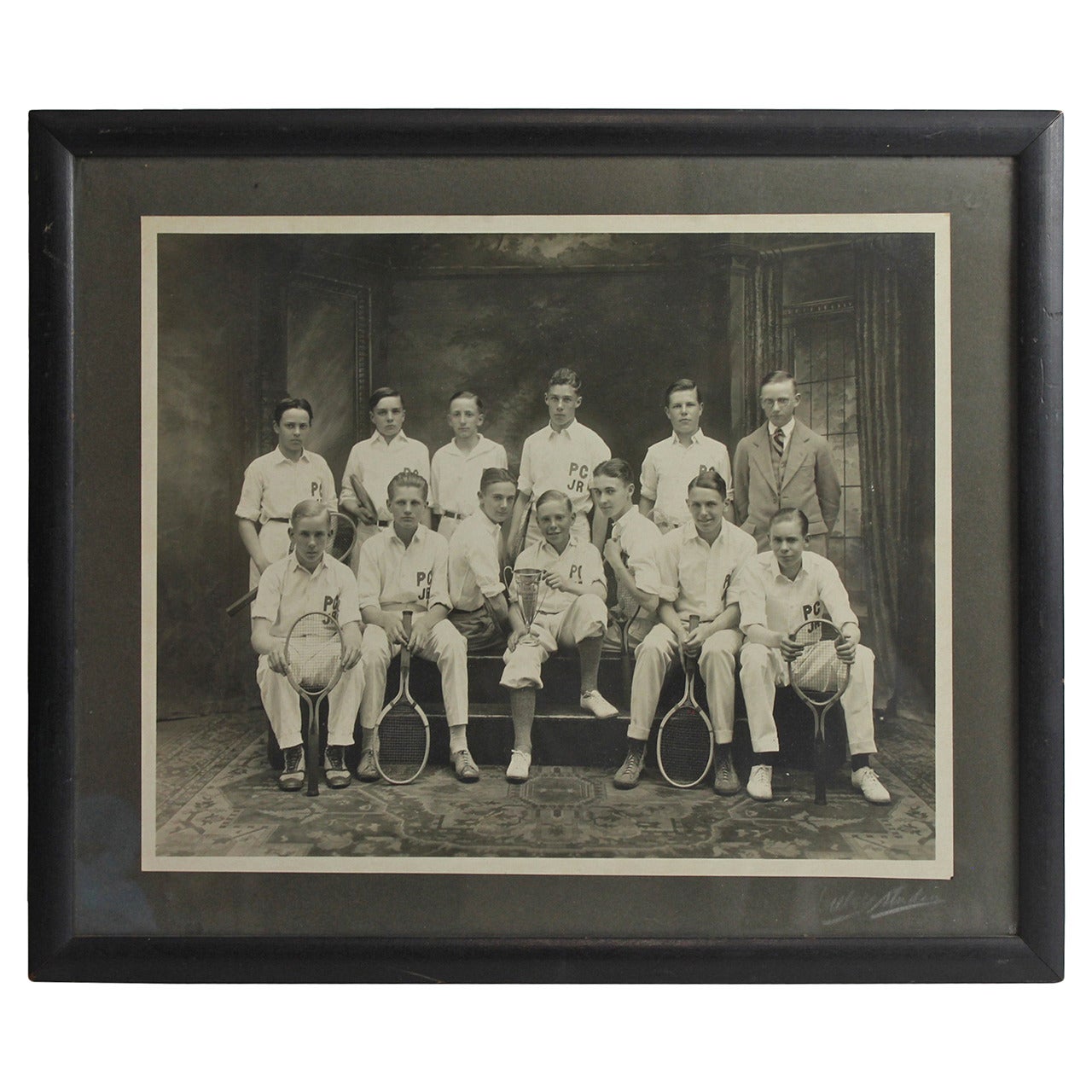 Antique Photo of the Junior Tennis Players For Sale