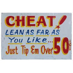 Vintage Carnival Sign Cheat! 1