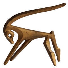 Original Brass Ram Figurine By Frederic Weinberg