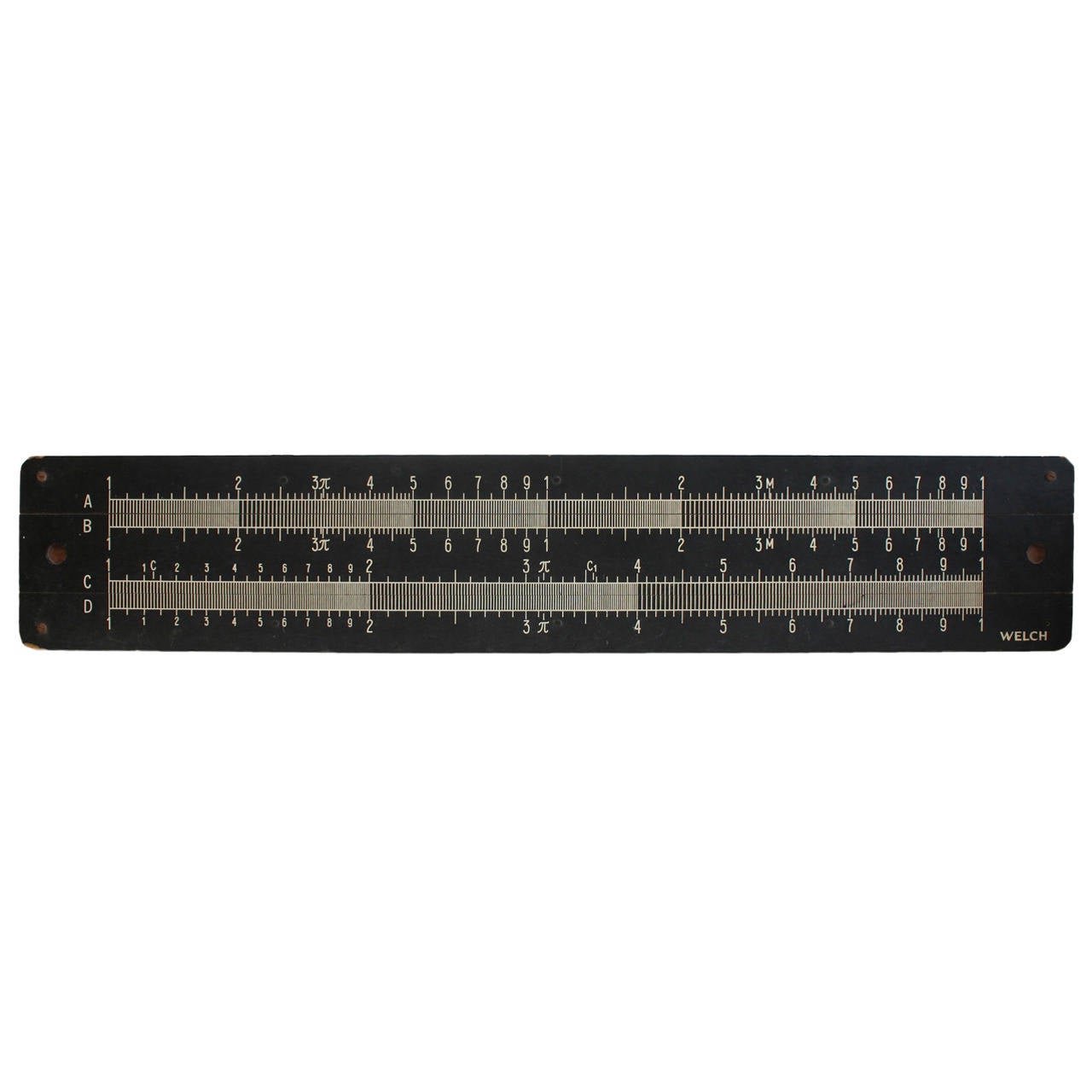 Vintage Long Wood Slide Ruler by Welch For Sale at 1stDibs