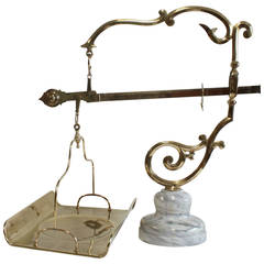 Vintage Italian Decorative Brass Baker's Scale