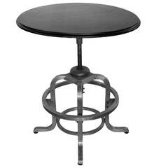 Vintage Wood and Aluminum Industrial Table