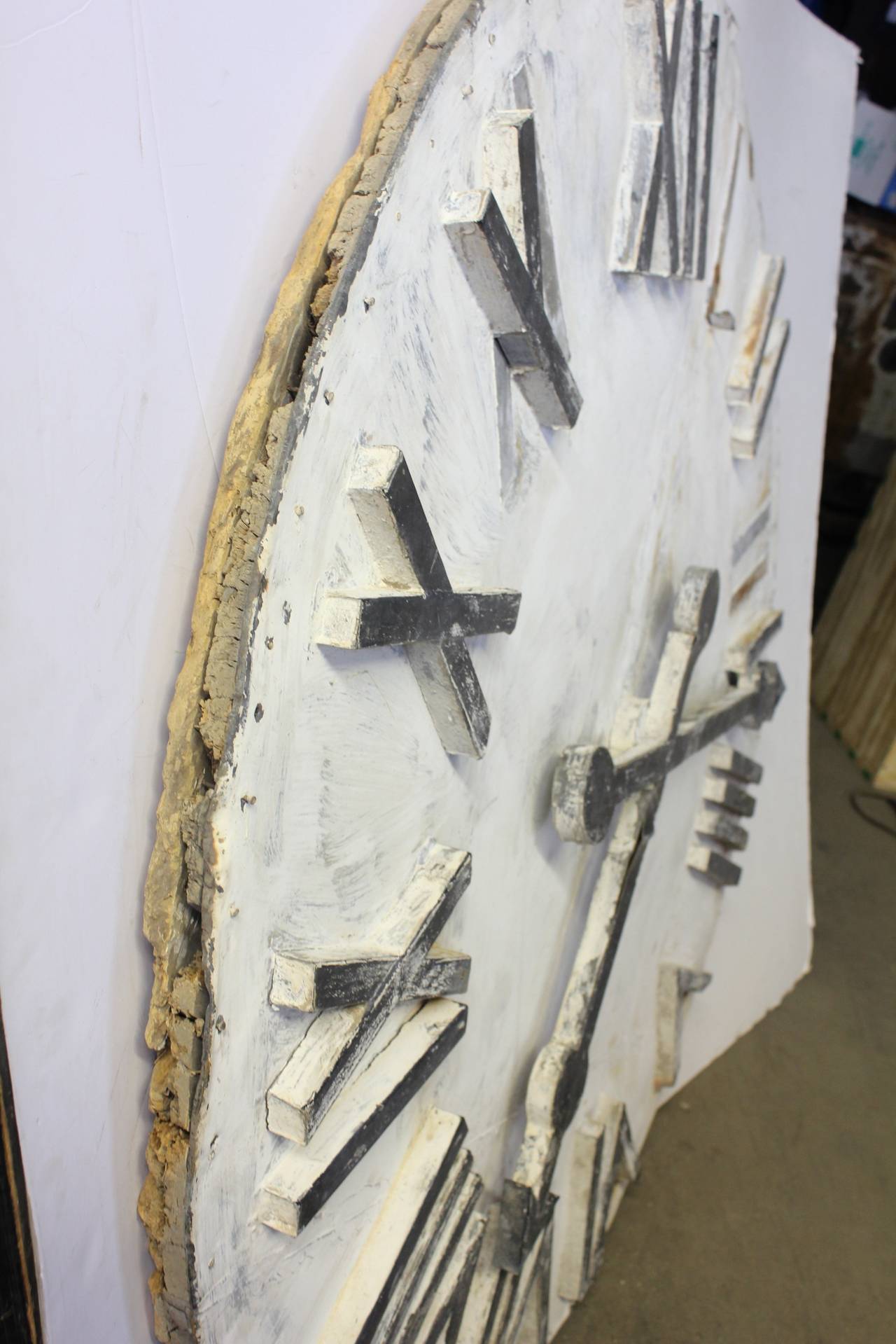 Antique Tin Clock Face at 1stdibs