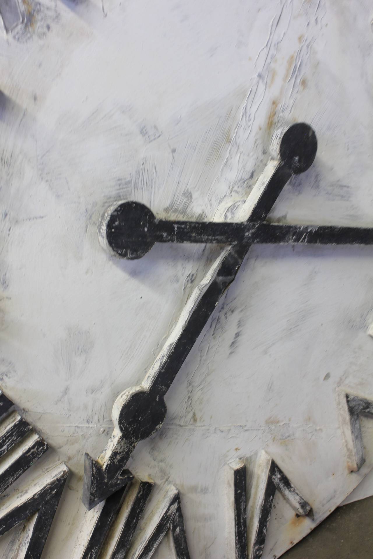 Antique Tin Clock Face In Good Condition In Chicago, IL