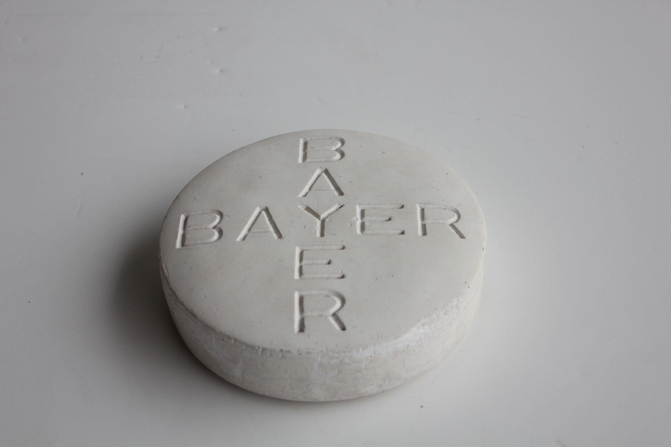 1950's Over Sized Bayer Pill Advertising Paperweight Sign