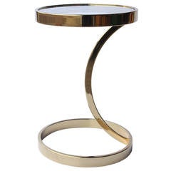 Milo Baughman Style Martini Brass Table