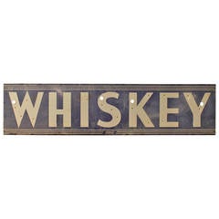 Large 1930s Enamel "Whiskey" Sign