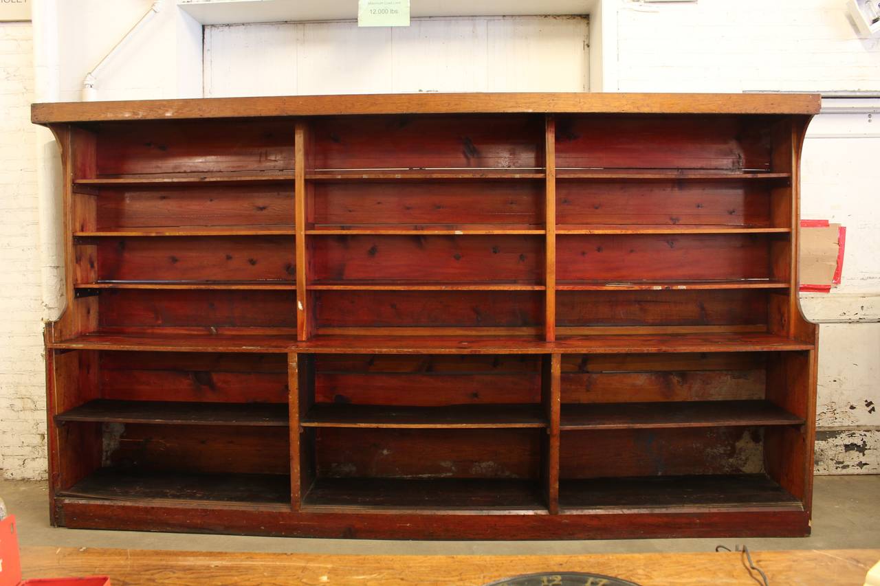 Large antique American department store wood shelves.