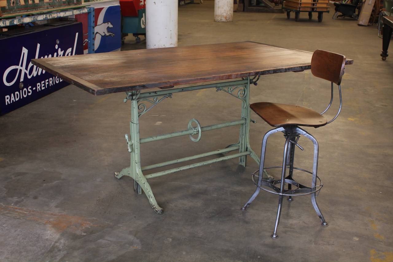 Industrial Antique American Drafting Table