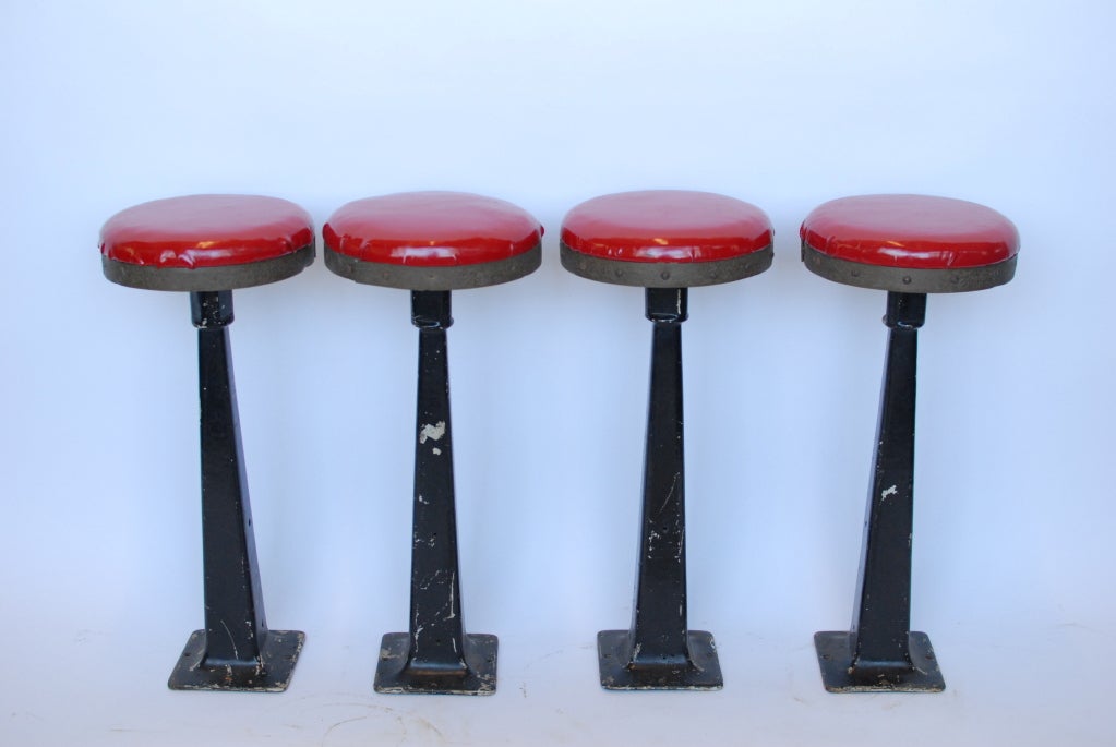 Mid-20th Century 1930's American Original Ice Cream Parlor stools