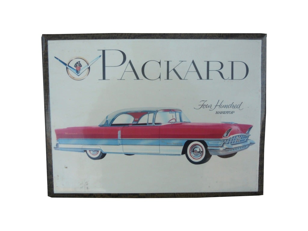 Rare 1950's Packard 400 Hard Top Showroom Advertising with easle back and hanging string. Only 276 of cards like this were made