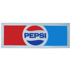 1970's Metal Original Advertising sign for Pepsi