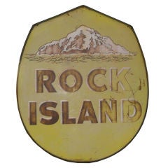 1930
s oversized metal double sided sign Rock Island