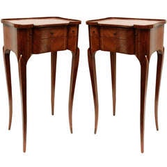Pair of 1900
s French Parquet Top Tables