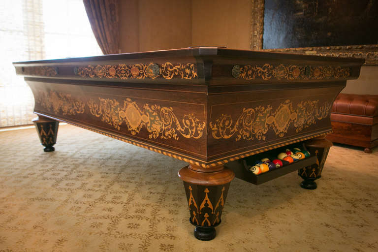 19th Century French Charles X Billiard or Pool Table 2