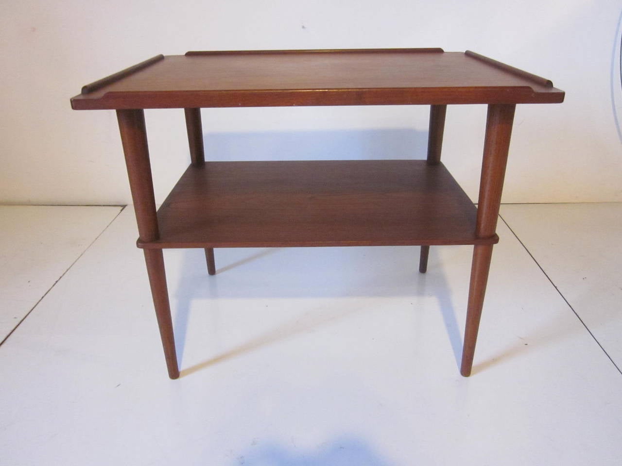 Mid-Century Modern Arne Hovmand-Olsen Danish Teak Wood Side Table