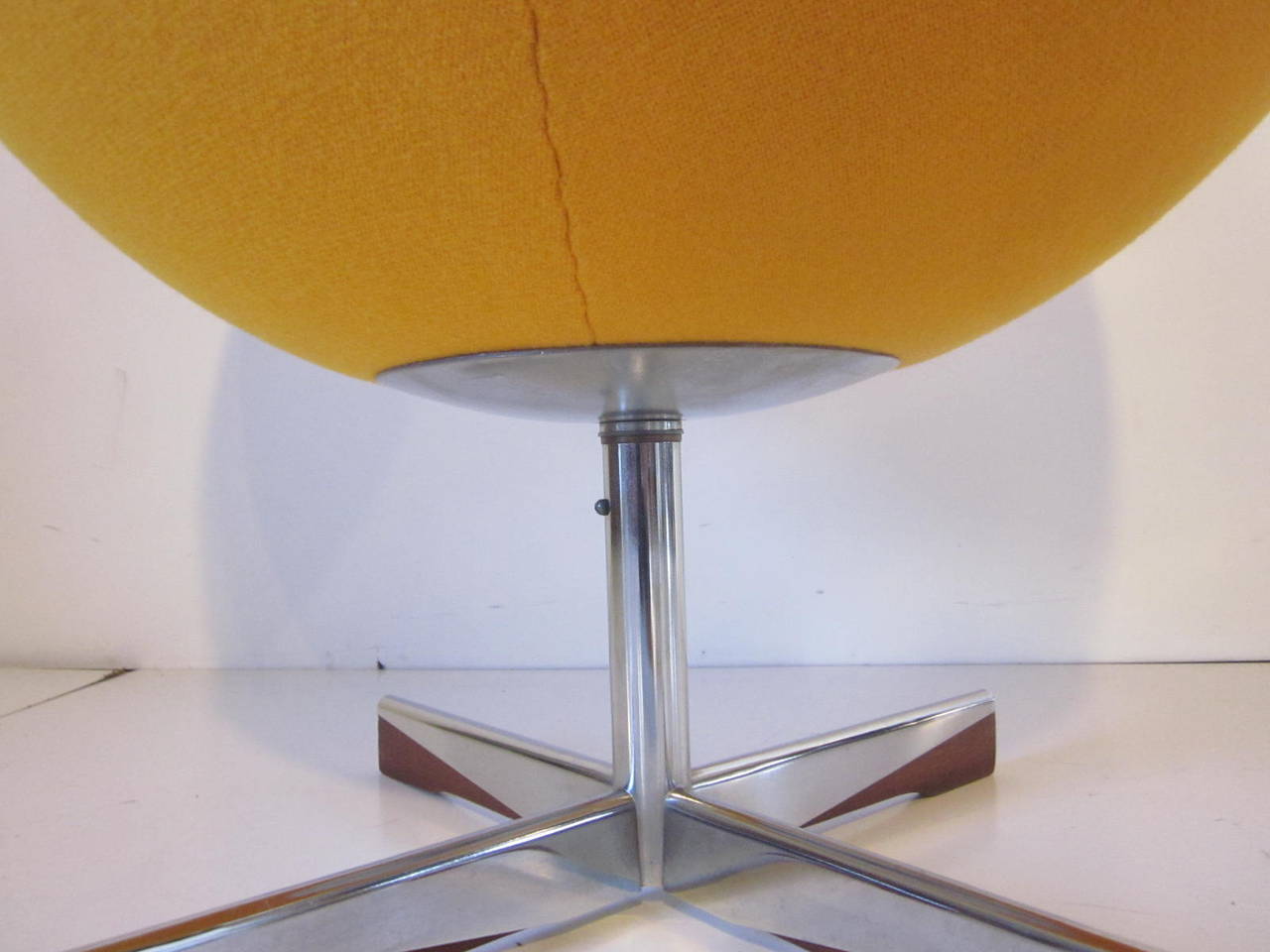 Chrome Danish Styled Ball Chair