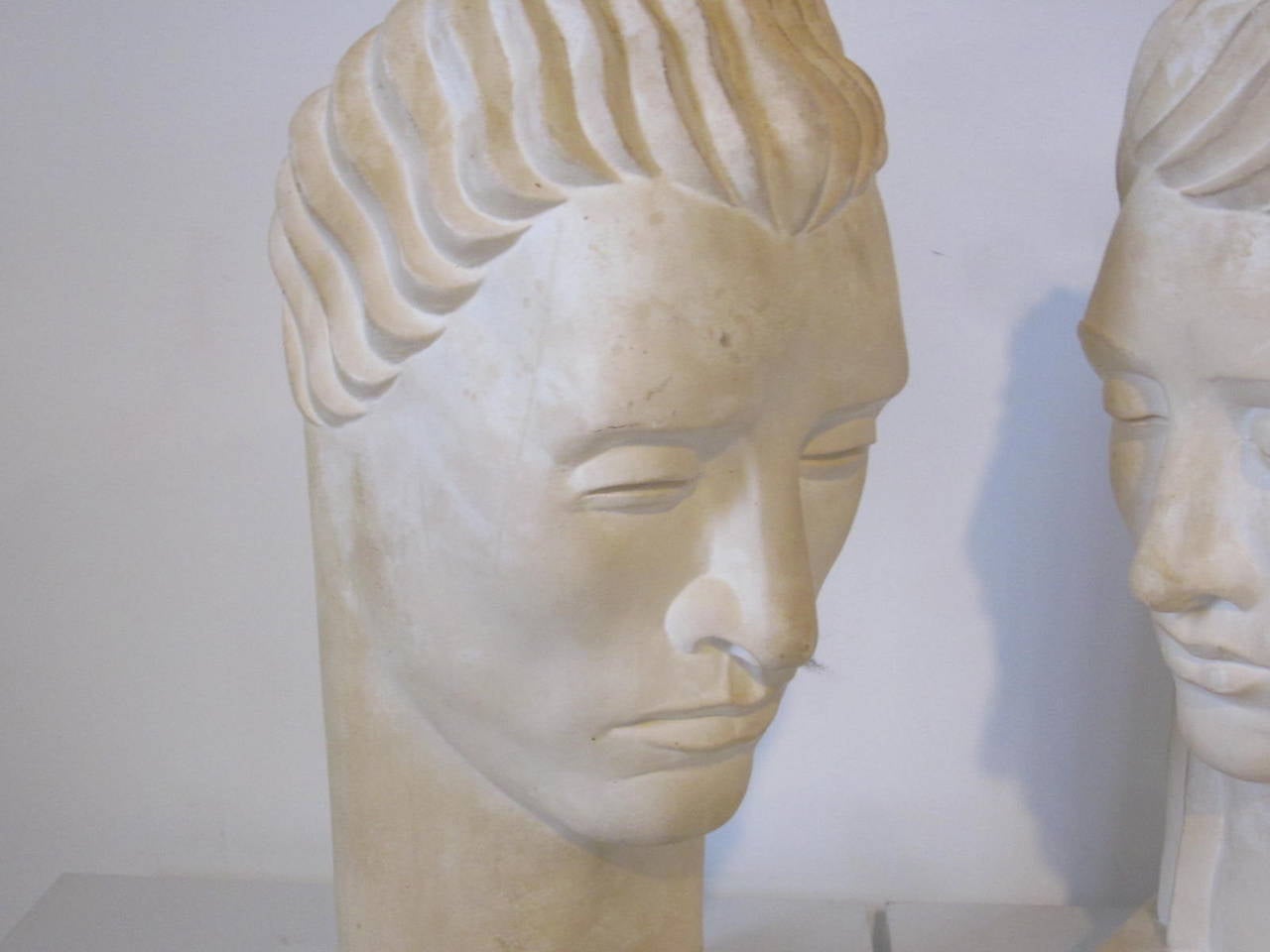 Cast Art Deco Styled Busts