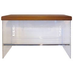 Lucite and Wood Bar