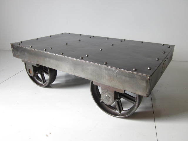 Industrial Coffee Table Cart