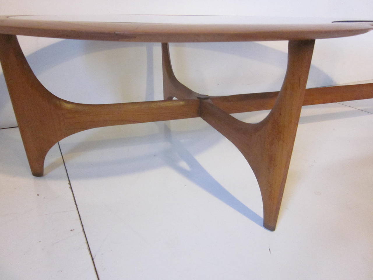 Mid-Century Modern Sculptural Coffee Table by Lane