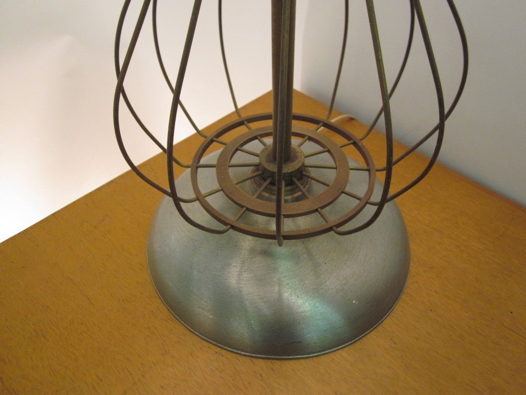 American Brass / Aluminum Table Lamp by Haws Drinking Fountain Co.  For Sale