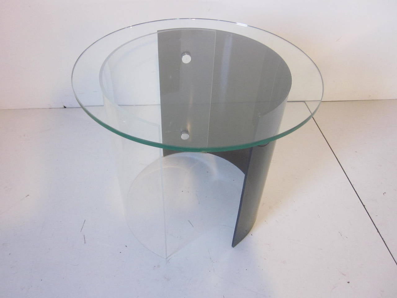 Modern Charles Hollis Jones Styled Lucite Side Table 