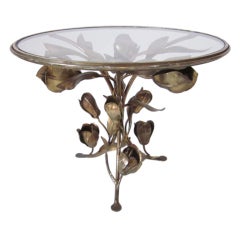 Vintage Gilt Metal Occassional Table